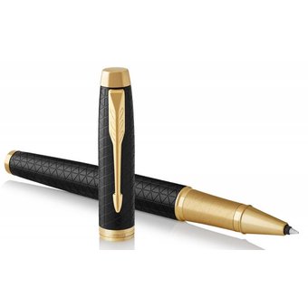  Ручка роллер Parker IM Premium T323 (1931660) Black GT F черные чернила подар.кор. 
