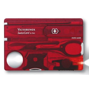  Швейцарская карта Victorinox SwissCard Lite (0.7300.T) красный полупрозрачный 