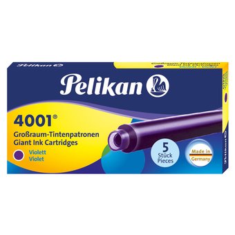 Картридж Pelikan Ink 4001 Giant GTP/5 (PL310664) фиолетовые чернила для ручек перьевых (5шт) 
