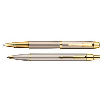  Набор Parker IM Core TK223 (2093217) Brushed Metal GT ручка роллер, ручка шариковая подар.кор. 