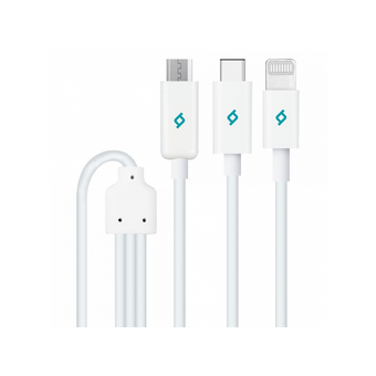  Дата-кабель TEC Trio 3in1 1.2m белый 