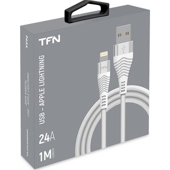  Дата-кабель TFN Lightning forza (CFZLIGUSB1MWH) 1.0m белый 