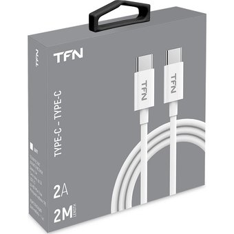  Дата-кабель TFN TypeC-TypeC (CUSBCC2MTPWH) 2.0m TPE белый 