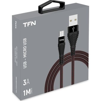  Дата-кабель TFN microUSB forza (CFZMICUSB1MBK) 1.0m чёрный 