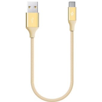  Дата-кабель TEC TypeC 0.3m alum золото 