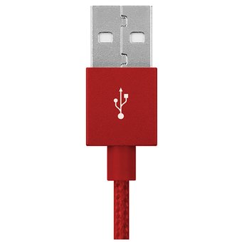  Дата-кабель TEC microUSB 1.0m alum красный 