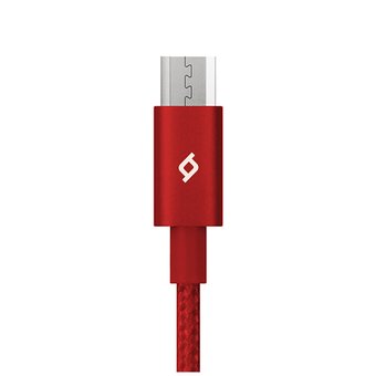  Дата-кабель TEC microUSB 1.0m alum красный 