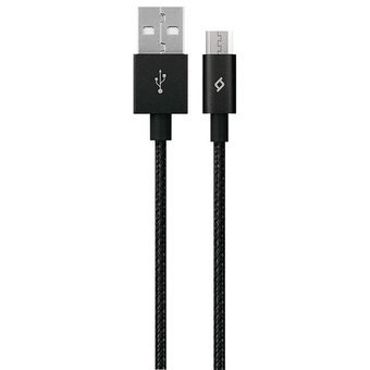 Дата-кабель TEC microUSB 1.0m alum черный 
