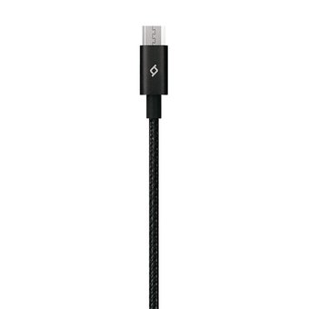 Дата-кабель TEC microUSB 1.0m alum черный 