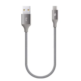  Дата-кабель TEC microUSB 0.3m серый 