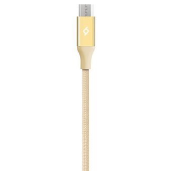 Дата-кабель TEC microUSB 0.3m золото 