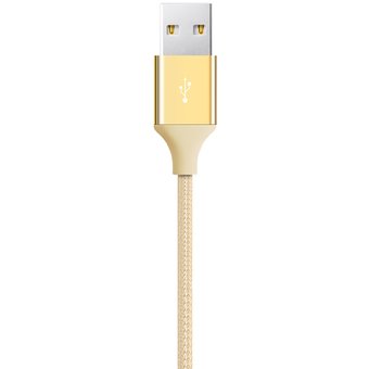  Дата-кабель TEC Lightning 0.3m alum mini золото 