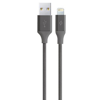  Дата-кабель TEC Lightning 1.0m alum серый 