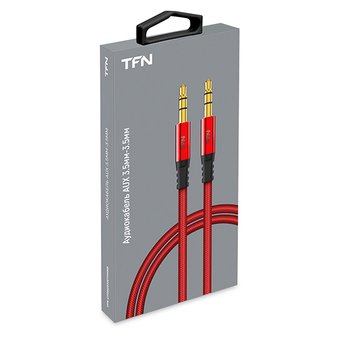  Аудио-кабель TFN AUX forza (CFZAUXMET1MRD) 1.0m красно-чёрный 
