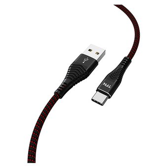  Дата-кабель TFN TypeC forza (CFZUSBCUSB1MBK) 1.0m чёрный 