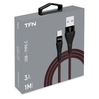  Дата-кабель TFN TypeC forza (CFZUSBCUSB1MBK) 1.0m чёрный 