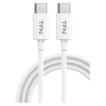  Дата-кабель TFN TypeC-TypeC (CUSBCC1MTPWH) 1.0m TPE белый 