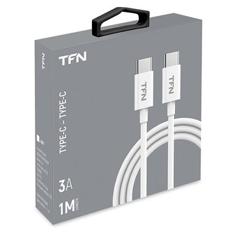  Дата-кабель TFN TypeC-TypeC (CUSBCC1MTPWH) 1.0m TPE белый 