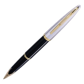  Ручка перьевая Waterman Carene De Luxe (S0699920) Black Silver GT F перо золото 18K подар.кор. 