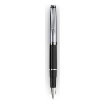  Ручка перьевая Waterman Embleme (2100375) Black CT F перо сталь нерж подар.кор. 
