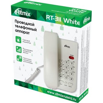  Телефон RITMIX RT-311 white 