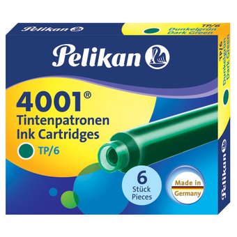  Картридж Pelikan INK 4001 TP/6 (PL300087) Dark-Green чернила для ручек перьевых (6шт) 