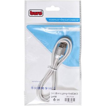  Дата-кабель Buro BHP LGHT+MCR Lightning-micro 1м белый 