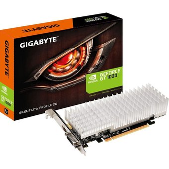  Видеокарта Gigabyte GV-N1030SL-2GL GeForce GT 1030 2048Mb 64bit GDDR5 1227/6008/HDMIx1/HDCP Bulk low profile 