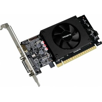  Видеокарта GIGABYTE GeForce GT710 LP (GV-N710D5-2GL) 2GB 64bit GDDR5 (954/5010) DL-DVI-I/HDMI, low profile bracket 