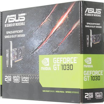  Видеокарта Asus GT1030-2G-BRK GeForce GT 1030 2048Mb 64bit GDDR3 1228/6008/HDMIx1/DPx1/HDCP Ret low profile 