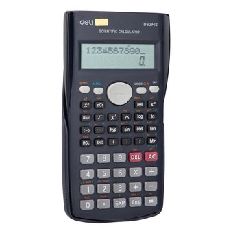  Калькулятор научный Deli ED82MS темно-синий 10+2-разр. 