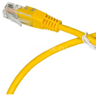  Патч-корд медный Lanmaster UTP TWT-45-45-0.5-YL желтый вилка RJ-45-вилка RJ-45 кат.5е 0.5м ПВХ (от 10 шт) 