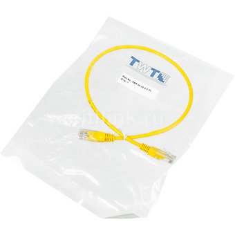  Патч-корд медный Lanmaster UTP TWT-45-45-0.5-YL желтый вилка RJ-45-вилка RJ-45 кат.5е 0.5м ПВХ (от 10 шт) 