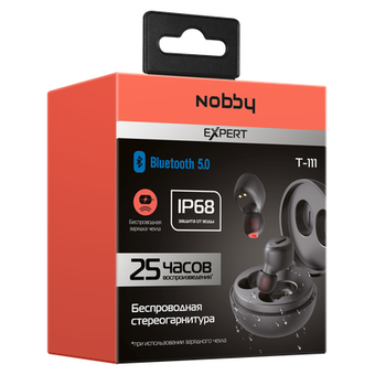  Наушники bluetooth Nobby Expert T-111, NBE-BH-50-07 черный 