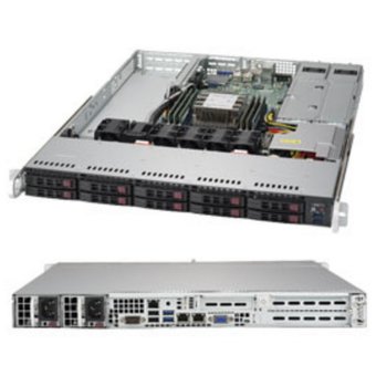  Серверная платформа SuperMicro SYS-1019P-WTR 10G 2P 2x500W 
