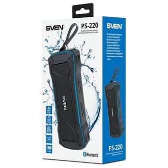  Портативная колонка Sven PS-220 черный/синий 