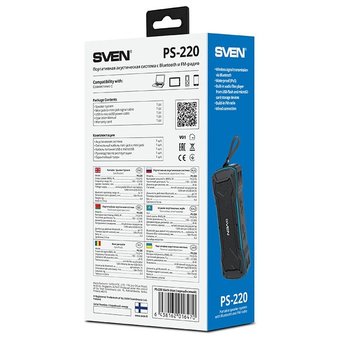  Портативная колонка Sven PS-220 черный/синий 