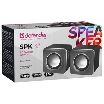  Колонки DEFENDER 2.0 SPK 33 Grey 65632 