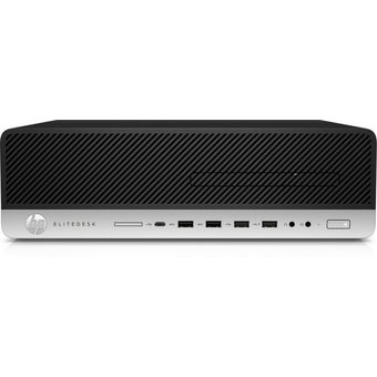  ПК HP EliteDesk 800 G5 SFF (7PF02EA) i5 9500 (3)/8Gb/SSD256Gb/UHDG 630/DVDRW/CR/Win10 Pro 64/GbitEth/250W/клав/мышь/черный 