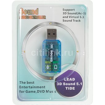  Звуковая карта USB TRUA3D (C-Media CM108) 2.0 Ret 