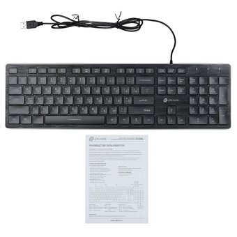  Клавиатура Oklick 550ML черный USB slim Multimedia LED 