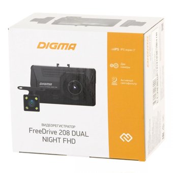  Видеорегистратор Digma FreeDrive 208 Dual Night FHD черный 
