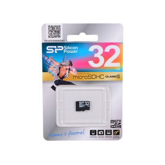  Карта памяти Silicon Power microSDHC 32Gb Class10 SP032GBSTH010V10 w/o adapter 