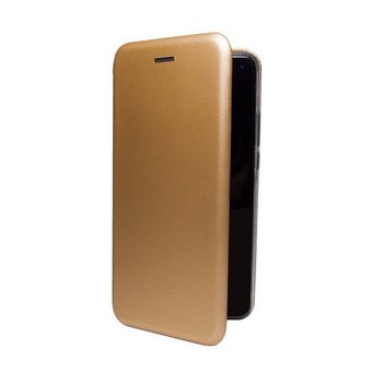  Чехол-книжка для BQ-6040L Magic (экокожа+силикон, золотой) 