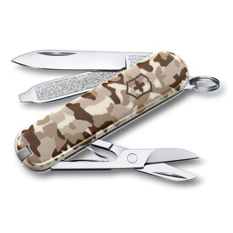  Нож перочинный Victorinox Classic (0.6223.941U) 58мм 7функций камуфляж пустыни подар.коробка 