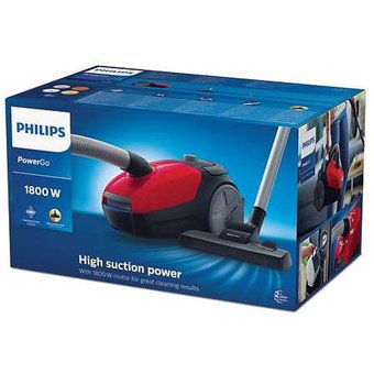  Пылесос Philips PowerGo FC8293/01 красный/черный 