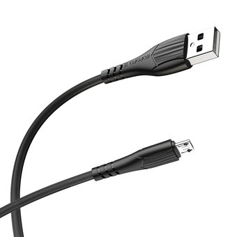  Дата-кабель BOROFONE BX37 Wieldy micro 1м (чёрный) 