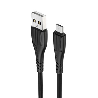  Дата-кабель BOROFONE BX37 Wieldy micro 1м (чёрный) 