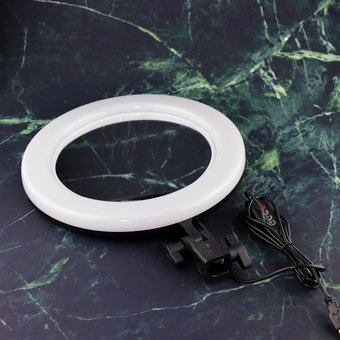  Кольцевая LED лампа (26см)+держатель для телефона+зеркало 