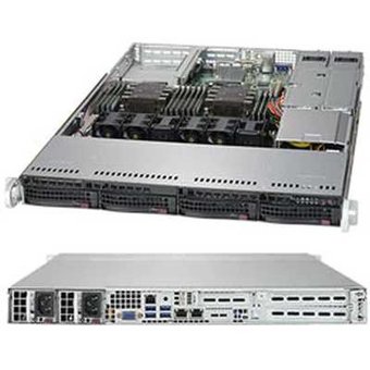  Платформа Supermicro Server SYS-6019P-WTR (X11DDW-L, CSE-815TQC-R706WB2) (LGA3647 DUAL Intel Xeon SP,C621,SVGA,SATA RAID,4x3.5" HotSwap,2xGbLAN 
